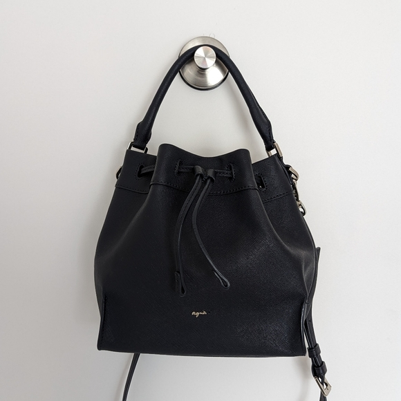 agnès b. Saffiano Leather Bucket Bag